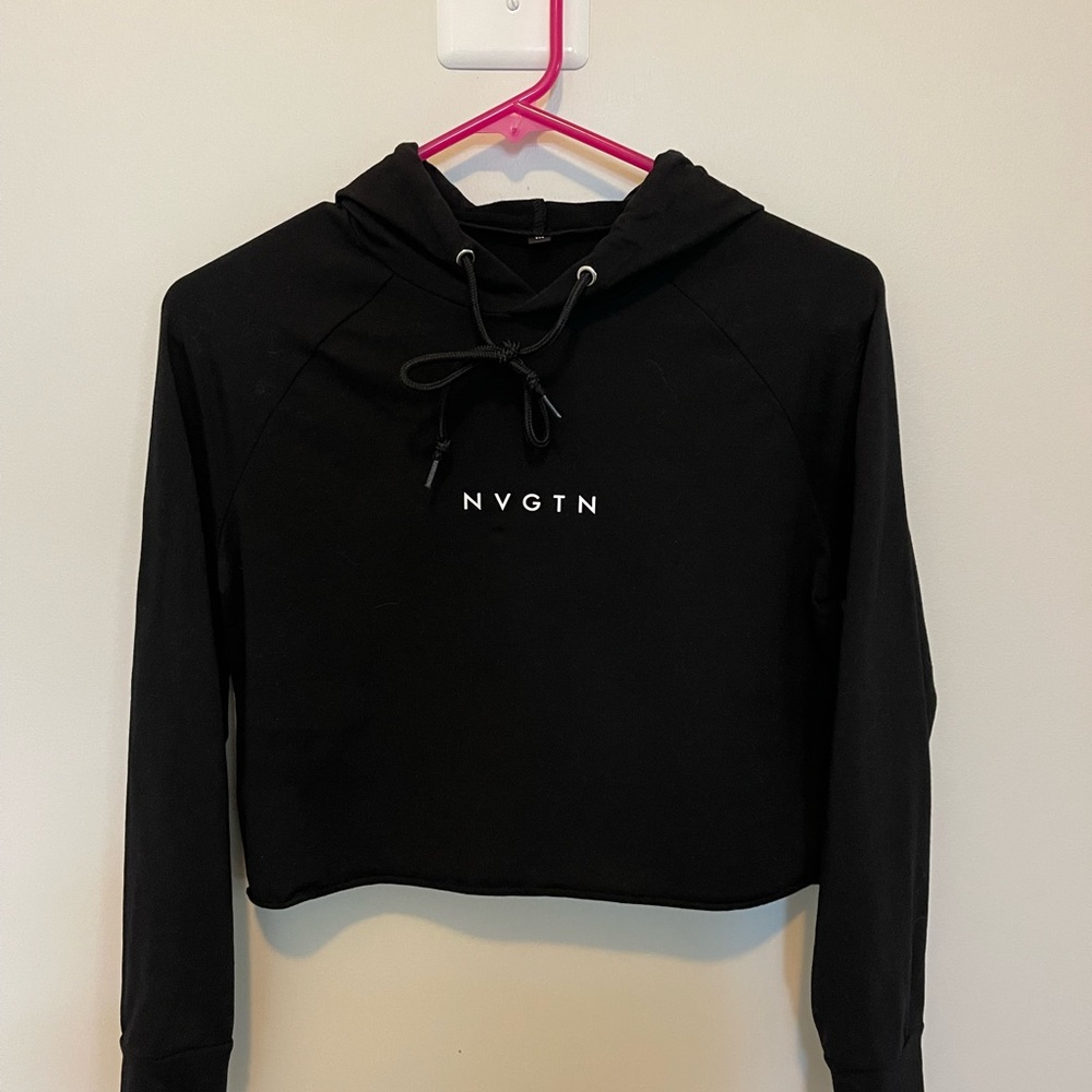 NVGTN Black Raw Cut Hoodie